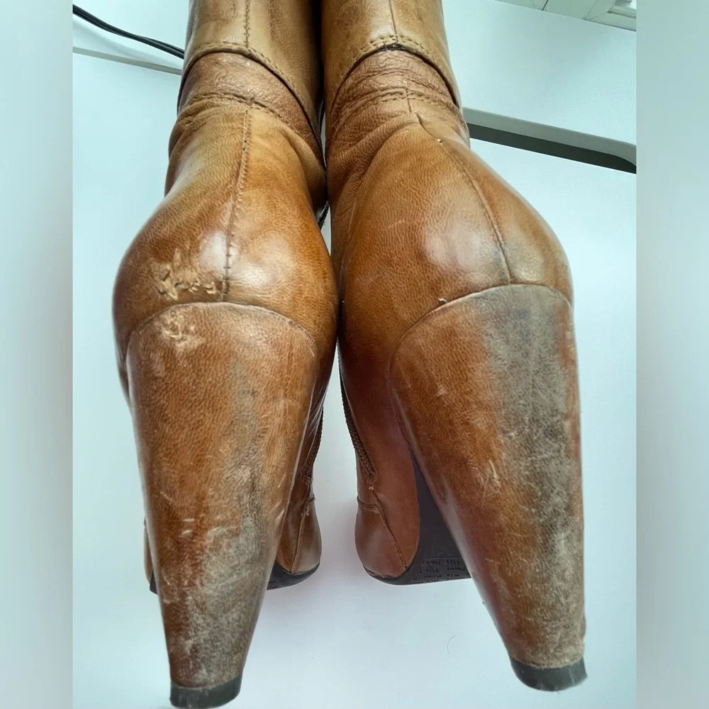 Miz Mooz Brown Leather Solis Knee-High Boots - Picture 4 of 5